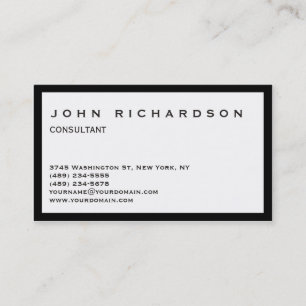 Einzigartige Black Border White Personal Business  Visitenkarte