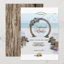 Einzigartige Blume aus Holz am Arbor Beach Hochzei