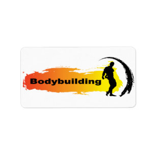 Einzigartige Bodybuilding Adressaufkleber