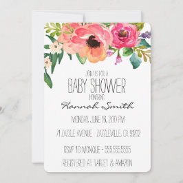 Einzigartige Boho BlumenBabyparty-Einladung Einladung