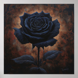 Einzigartige botanische Rosenkunst Innenraumdekora Poster
