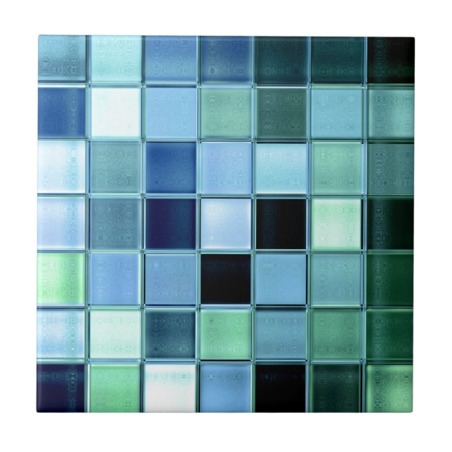 Einzigartige bunte Keramik-Fliese Fliese (Vorderseite)