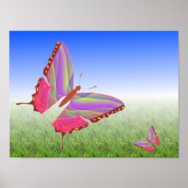 Einzigartige Butterfly-Leinwand Poster (Vorne)