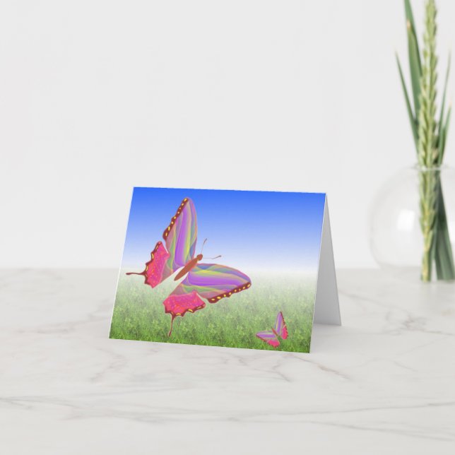 Einzigartige Butterfly-Note Karte (Vorderseite)
