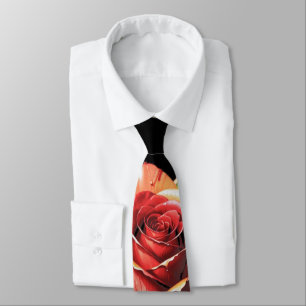 Einzigartige Candy Cane Rose Design Blume Krawatte