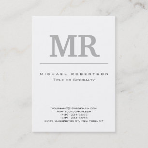 Einzigartige Chubby Modern Gray White Business Car Visitenkarte