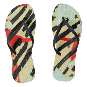 Einzigartige Coole Papierfarbe Flip Flops