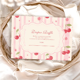 Einzigartige Coquette Cherry auf Top Baby Diapper  Begleitkarte