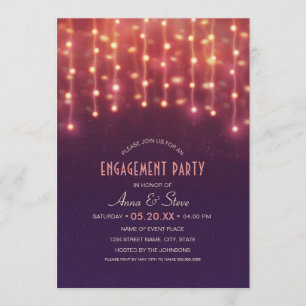 Einzigartige Creative String Lights Engagement Par Einladung