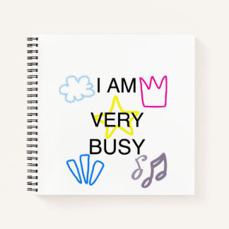 Einzigartige Designs Ich bin sehr beschäftigt  Notizbuch