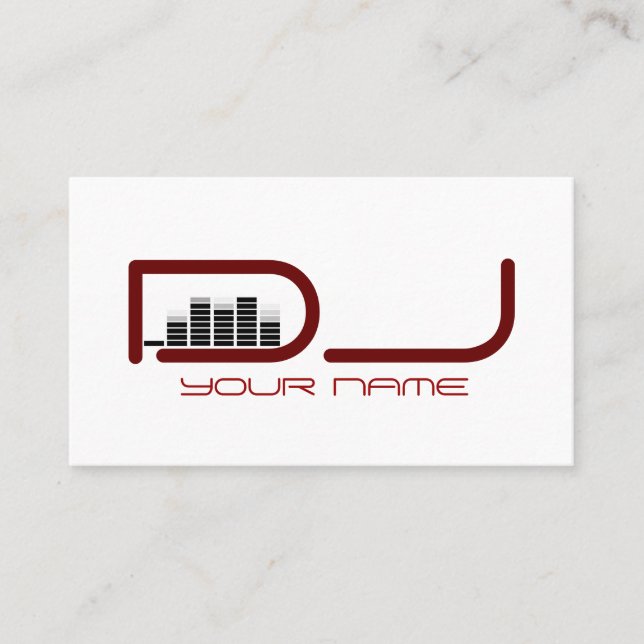 Einzigartige DJ Business Card Visitenkarte (Vorderseite)