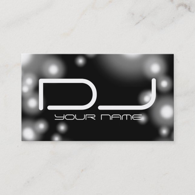 Einzigartige DJ-Business-Karte mit Licht Visitenkarte (Vorderseite)