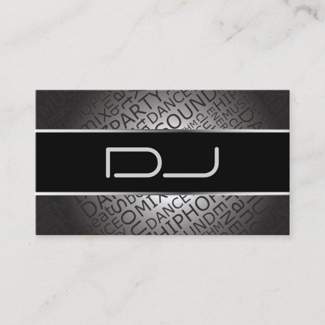Einzigartige DJ-Visitenkarte Visitenkarte (Vorderseite)