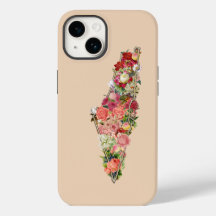 Einzigartige einfache Karte Floral Palestine Case-