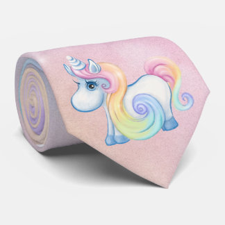 Einzigartige Einhorn-Pastell-Wolke Krawatte