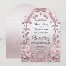 Einzigartige Einladung zur Hochzeit in Rosa