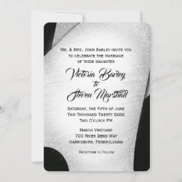 Einzigartige Einladung zur Schwarz-Weiß-Hochzeit