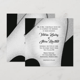 Einzigartige Einladung zur Schwarz-Weiß-Hochzeit