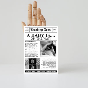 Einzigartige Einladung zur Zeitung Babydusche