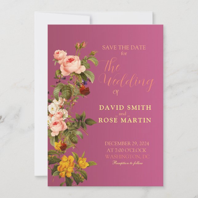 Einzigartige Einladungskarten für Hochzeiten zum S (Vorderseite)