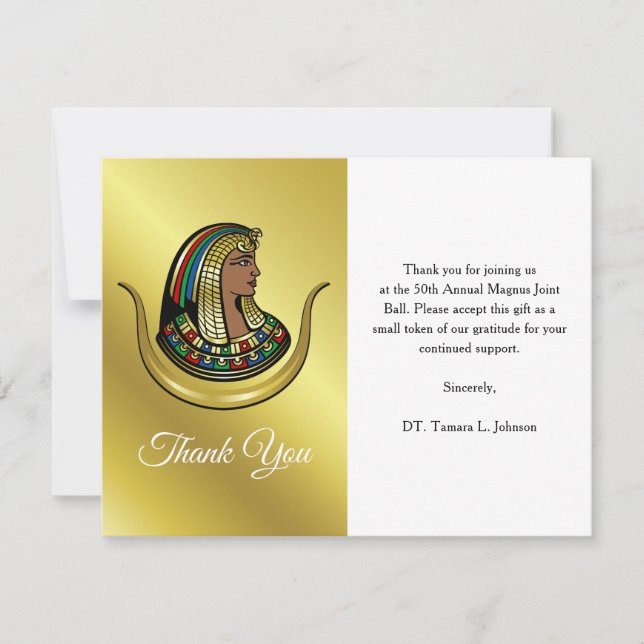 Einzigartige elegante Gold-Tochter von Isis Dankeskarte (Vorderseite)