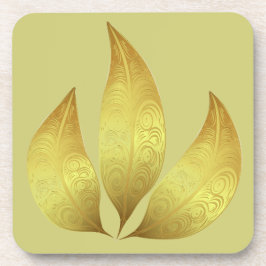 Einzigartige, elegante, goldfarbene Blätter Getränkeuntersetzer