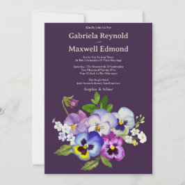 Einzigartige elegante Hochzeit mit Aquarellfarben Einladung
