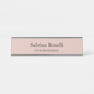 Einzigartige Elegante Schlichte, einfache Rose Gol Schreibtischnamensplakette