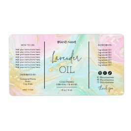 Einzigartige Etiketten für Pastell-Dropper-Flasche