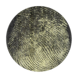 Einzigartige Fingerabdruck-Kunst im umgekehrten Sc Schneidebrett