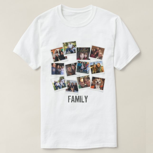 Einzigartige Foto-Frame-Collage T-Shirt (Design vorne)