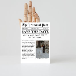 Einzigartige Foto-Hochzeit der Zeitung speichern d Einladung