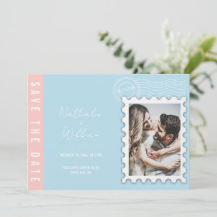 Einzigartige Foto-Save-the-Date-Hochzeitseinladung Einladung