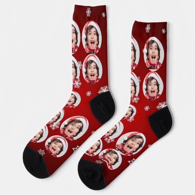 Einzigartige Foto Socken zum Weihnachtsthema (Linkes Detail)