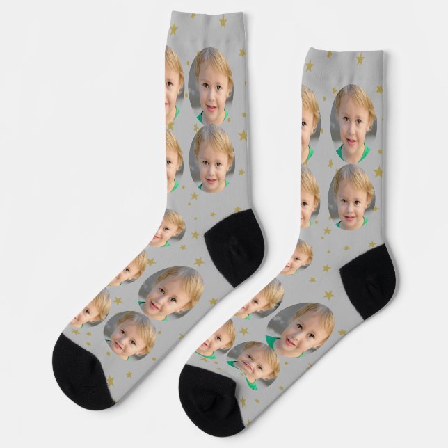 Einzigartige Foto Socken zum Weihnachtsthema (Linkes Detail)