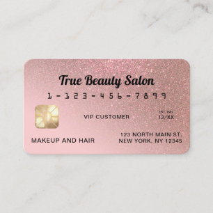 Einzigartige Funkelnd Rose Gold Glitzer Kreditkart Visitenkarte