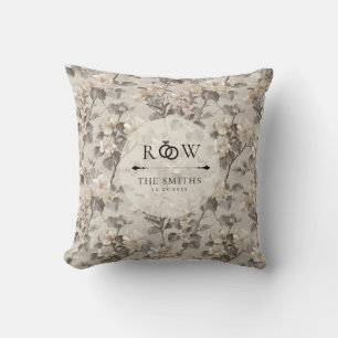 Einzigartige Gardenien Charm Wildblumen-Hochzeit Kissen
