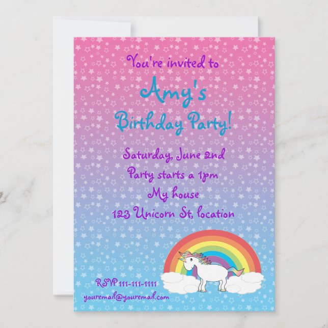 Einzigartige Geburtstagseinladung Einladung (Vorderseite)