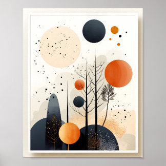 Einzigartige geometrische Formgebung Poster
