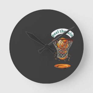 Einzigartige Geschenke für Basketballliebhaber pel Runde Wanduhr