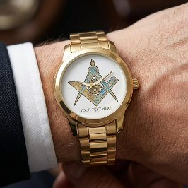 Einzigartige Geschenke für die Freimaurer | Gold M Armbanduhr