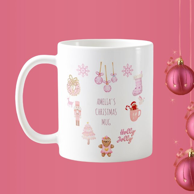 Einzigartige Girl Doodles Weihnachts-Tasse Kaffeetasse (Von Creator hochgeladen)