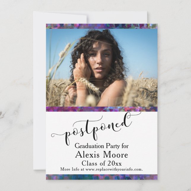 Einzigartige Graduierungspartei - Fotokarte versch Einladung (Vorderseite)