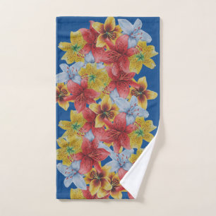 einzigartige große und fette Blume Blumen Handtuch
