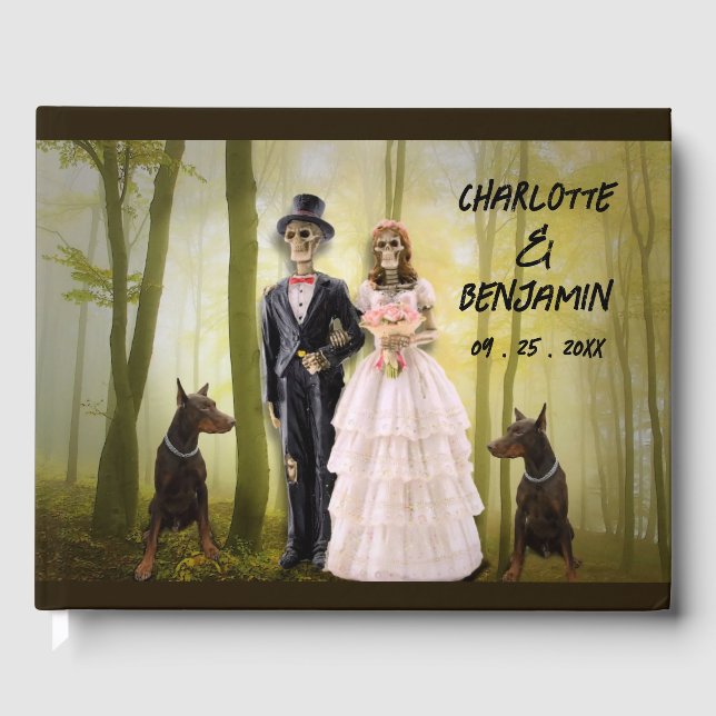 Einzigartige Halloween-Gotische Hochzeit Gästebuch (Vorderseite)
