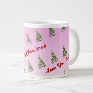 Einzigartige handbemalte Weihnachtsbaumspezialität Jumbo-Tasse