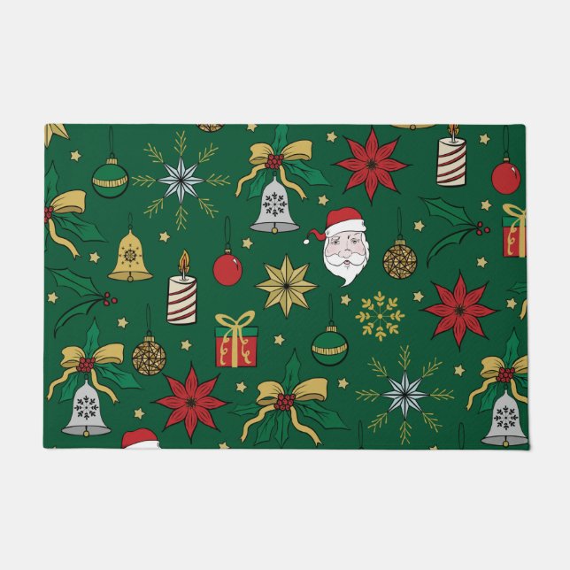Einzigartige Handdämmerung Weihnachten Doddles Gre Fußmatte (Vorderseite)