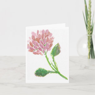 Einzigartige handgemalte Blumen-Notizkarten Karte