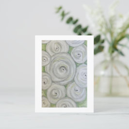 Einzigartige handgezeichnete Rose. Originalkunstwe Postkarte