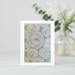 Einzigartige handgezeichnete Rose. Originalkunstwe Postkarte